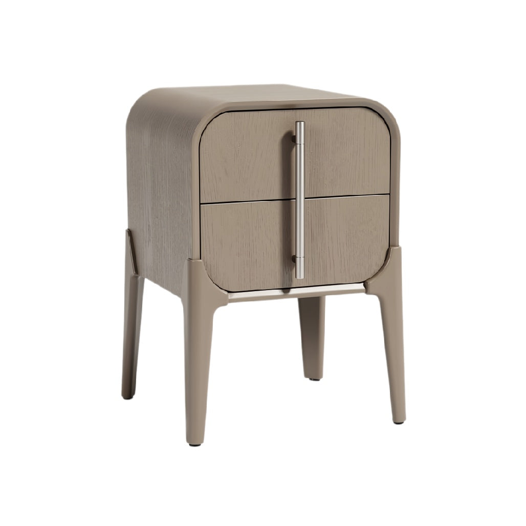 **Moderne nachttafel met twee lades en gladde afwerking**